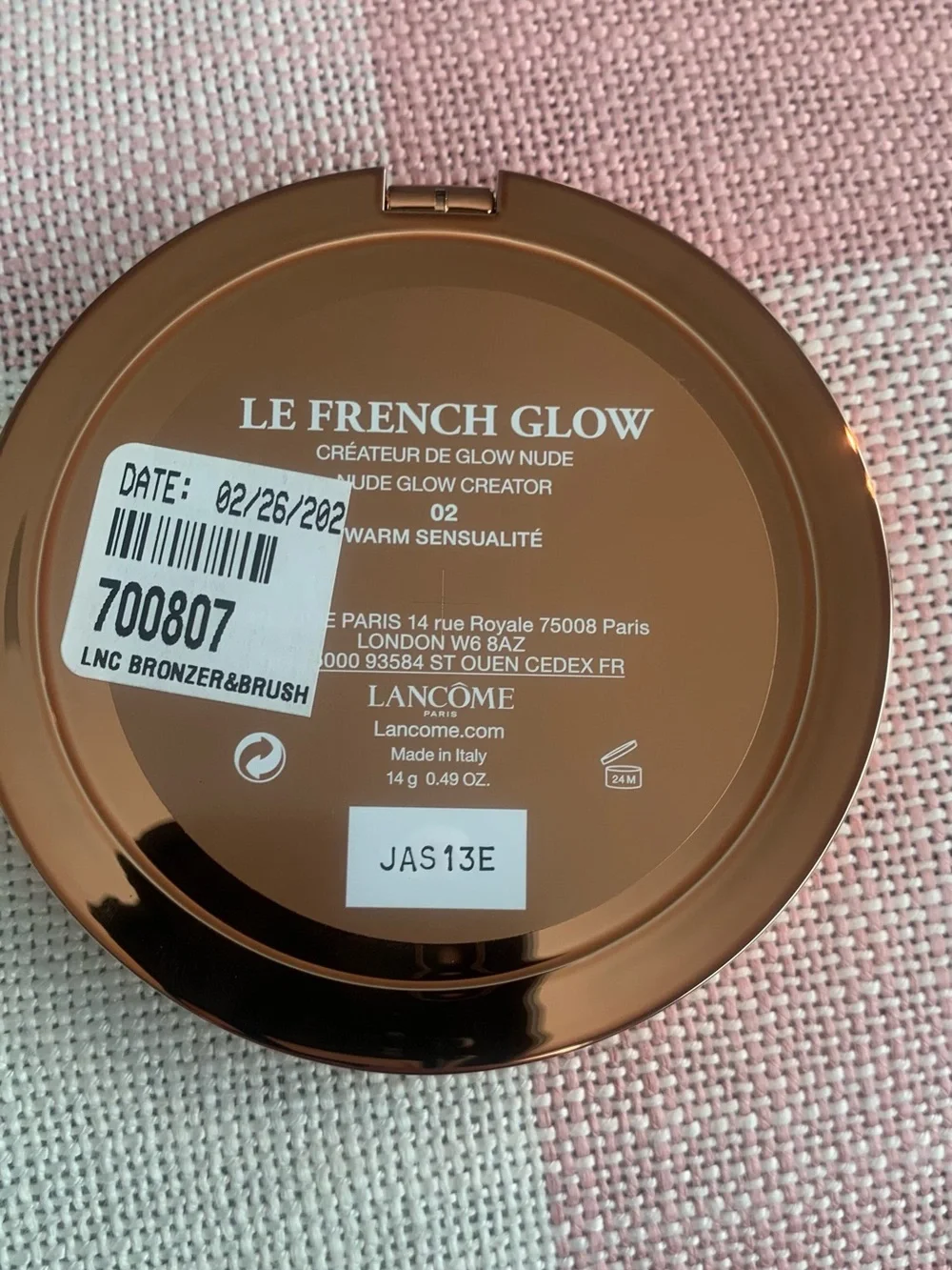 NEW Lancôme Le French Glow Nude Glow Creator Bronzer - 02 Warm Sensualité